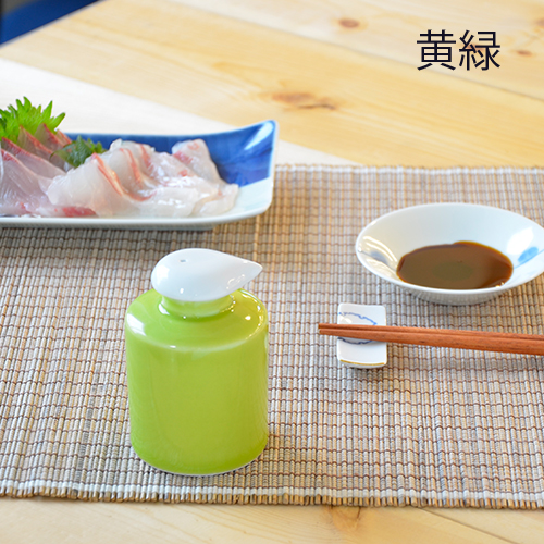 ピタッと止まる醤油差し（黄緑）