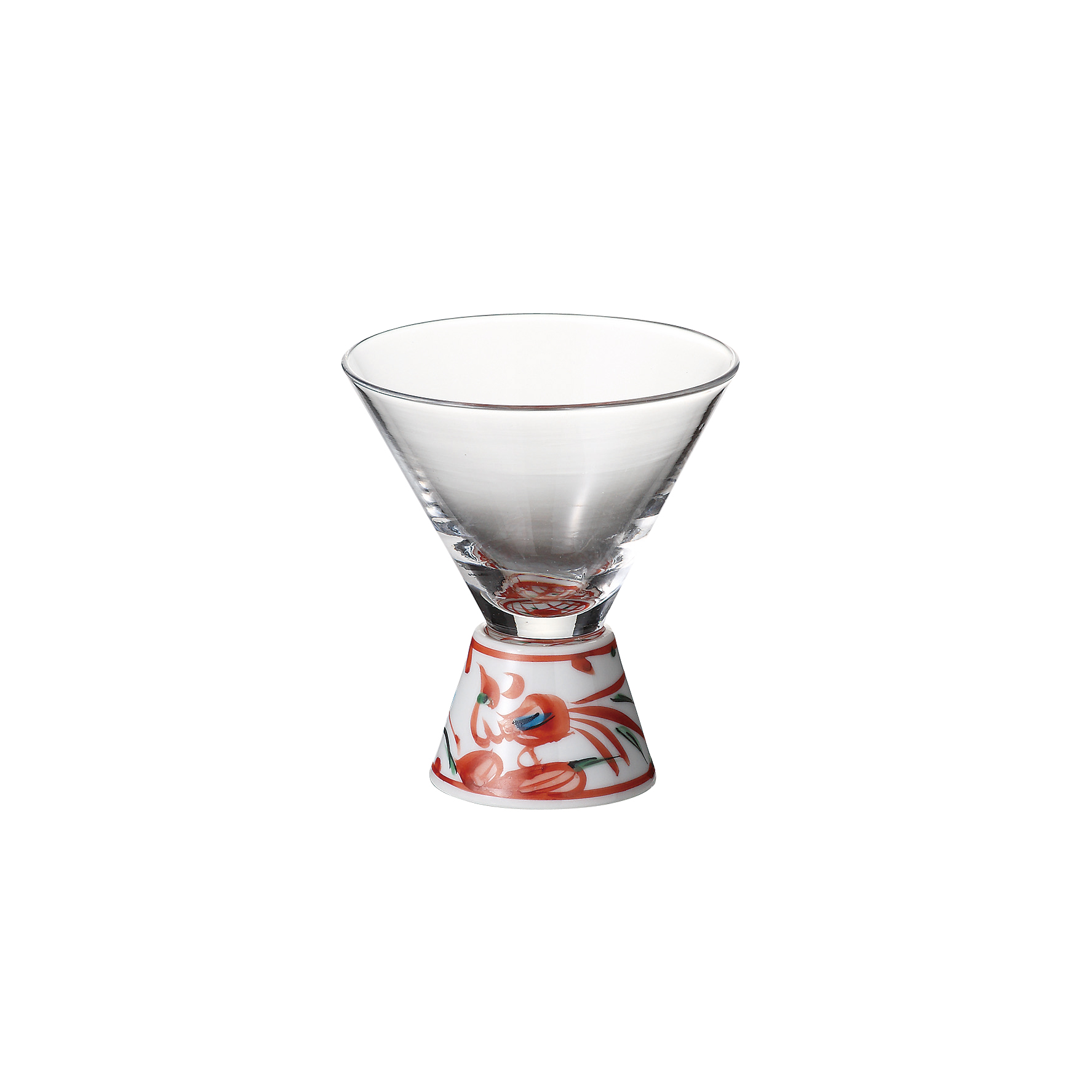 SAKE GLASS(台形)赤絵錦剣先万歴