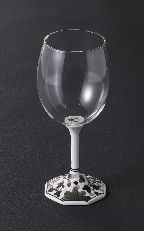 【Upcycled】Neo Clayグラス（手描墨絵唐草）