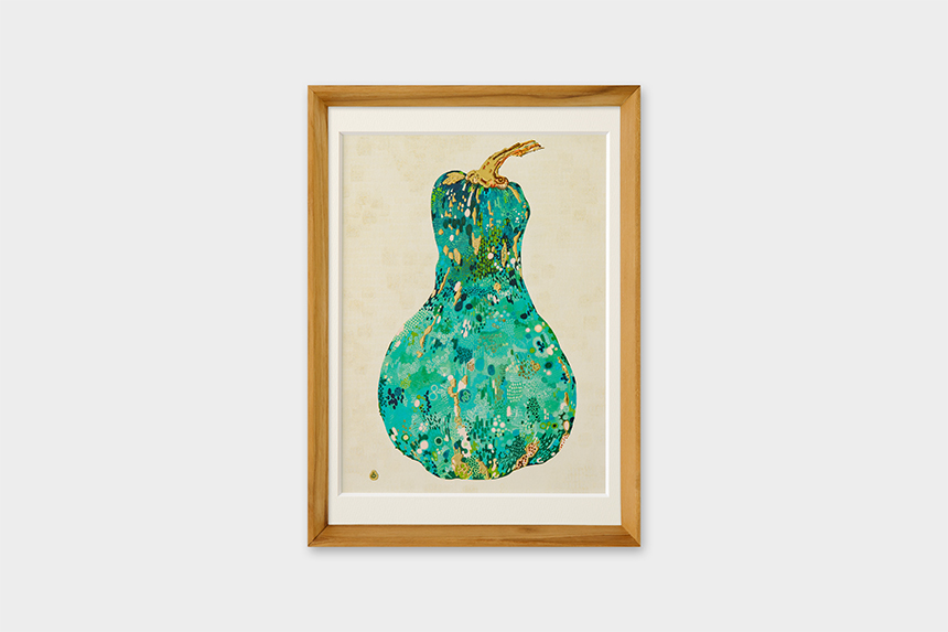 Yuko Kurihara　「翡翠かぼちゃ」　A4　アートポスター　CWプリント　〔アート タッチ〕【送料無料】