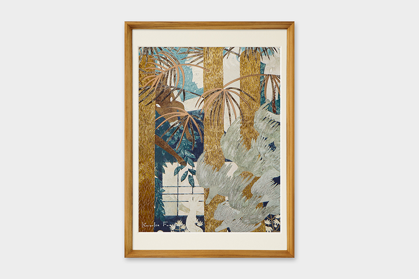 Kazuko Furuta　「手と渡り鳥の記憶」　A3　アートポスター　CWプリント　〔アート タッチ〕【送料無料】