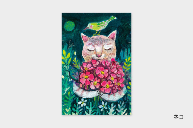 ポストカード〔アート タッチ〕 Rumi Kawagoe 花柄｜タッチアンド