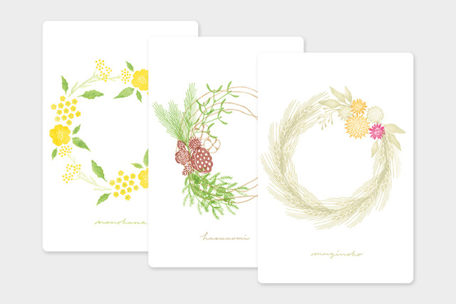 〔アート タッチ〕ポストカード Asako Yoshinaka 花柄 【20点までネコポス配送可】