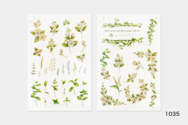 ＭＵ　転写シール　[PRINT-ON STICKERS]　花柄【10点までネコポス配送可】