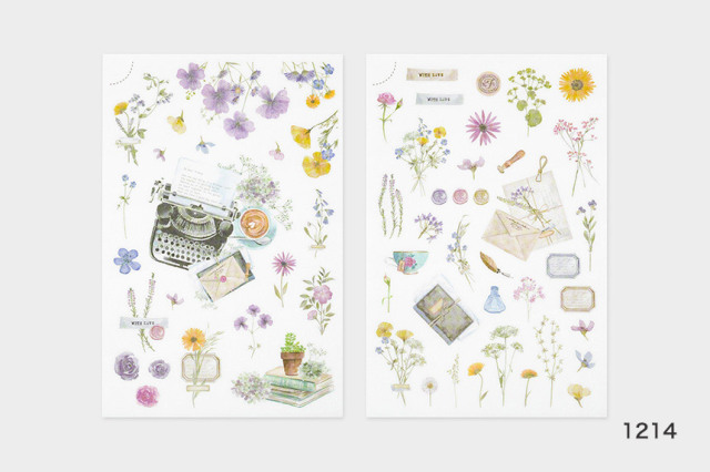 ＭＵ　転写シール　[PRINT-ON STICKERS]　花柄【10点までネコポス配送可】