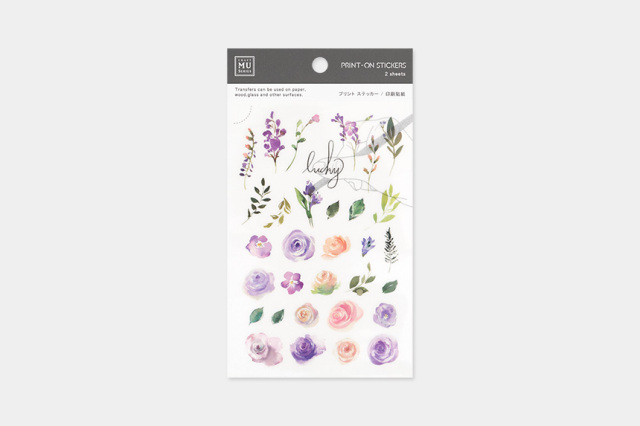 MU 転写シール [PRINT-ON STICKERS] 花柄｜タッチアンドフロー