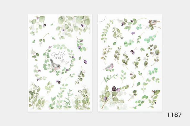 ＭＵ　転写シール　[PRINT-ON STICKERS]　花柄【10点までネコポス配送可】