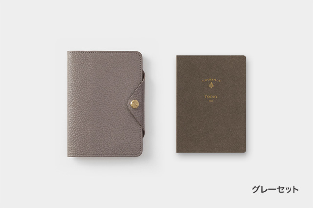 TOUCH & FLOW ノート＆ダイアリー用レザーカバーB7 B7 革カバー＋マンスリーブロック手帳＋無罫ノート 3点セット