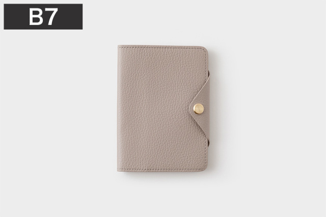 【2026年限定カラー】〔ミニスケッチ〕B7 ノート＆手帳用革カバー【送料無料】/ライトグレー