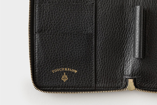 ミニスケッチ ジッパー〕B7 ノート＆手帳用革カバー｜タッチ