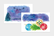 〔アート タッチ〕ポストカード yumepaletto　クリスマス柄 【20点までネコポス配送可】