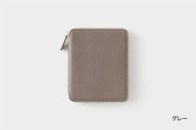 〔ミニスケッチ ジッパー〕B7 ノート＆手帳用革カバー【送料無料】/グレー