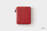 〔ミニスケッチ ジッパー〕B7 ノート＆手帳用革カバー【送料無料】/レッド