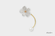 moon scape　ブローチ/パンジー（ゴールド）