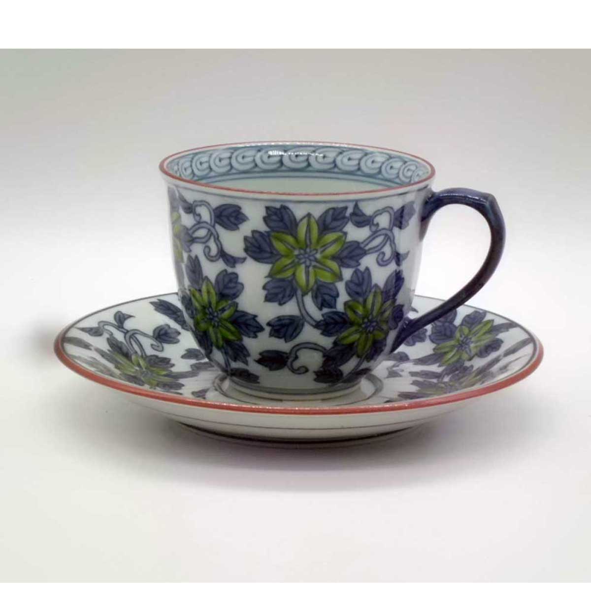 染錦 鉄仙紋 碗皿