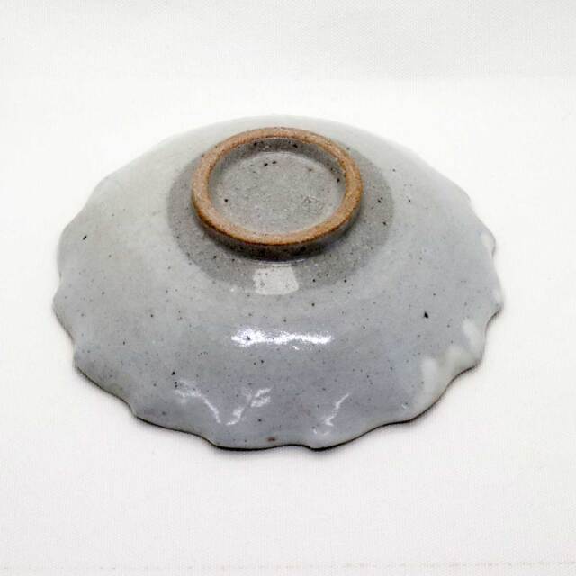 唐津焼 粉引 波渕 六寸 深皿 日の峰窯