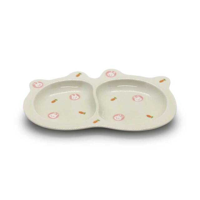 有田焼 色絵 子供食器 ミニうさぎ  仕切り皿