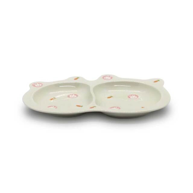 有田焼 色絵 子供食器 ミニうさぎ  仕切り皿