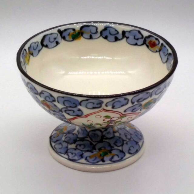 有田焼 渦雲 三方 間取花 高台 小丼