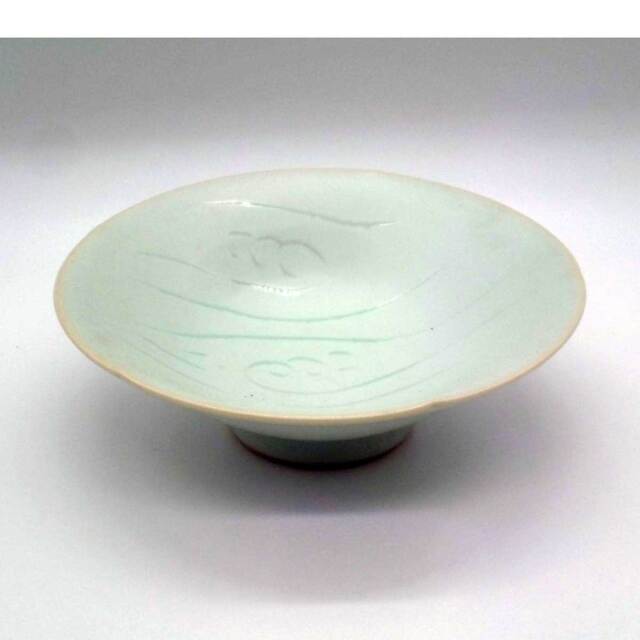 有田焼 青磁 流水紋 五方 なぶり 多用鉢 琥山窯