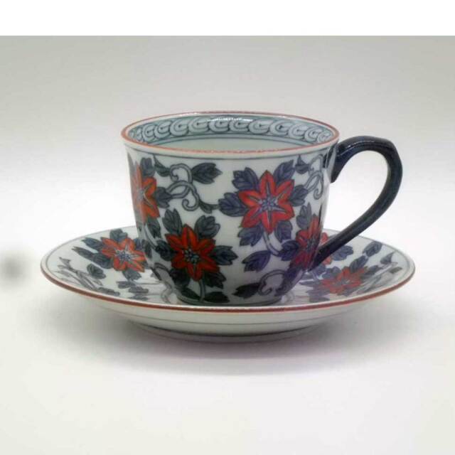 染錦 鉄仙紋 碗皿