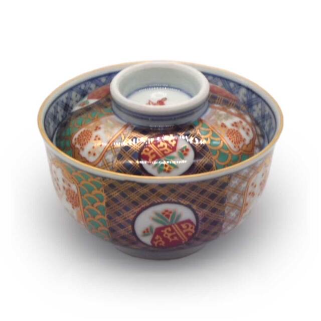 有田焼 色絵 古伊万里写 ふた物