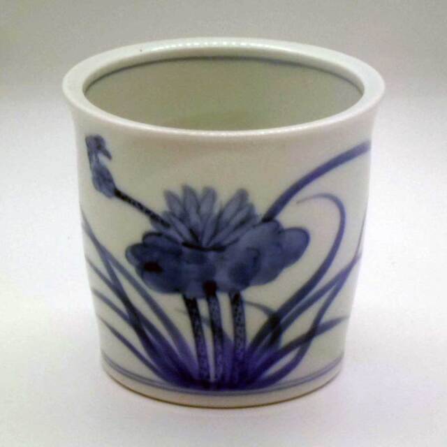 有田焼 染付 草花紋 鉢カバー