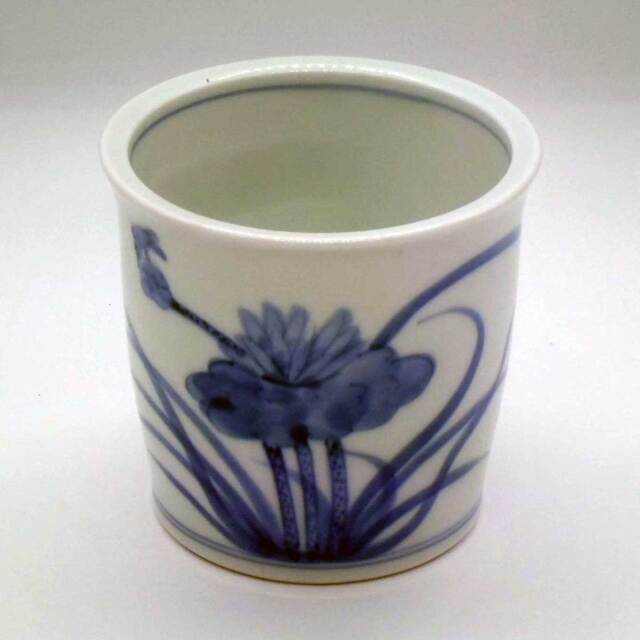 有田焼 染付 草花紋 鉢カバー