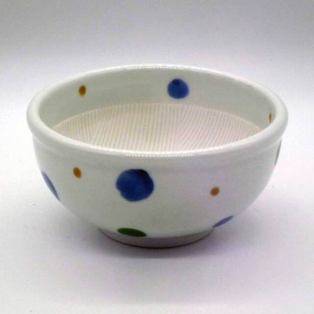 有田焼 色絵 水玉紋 すり鉢