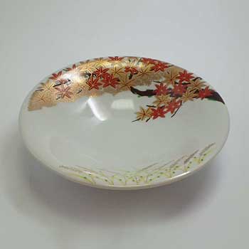 錦紅葉絵五寸取皿