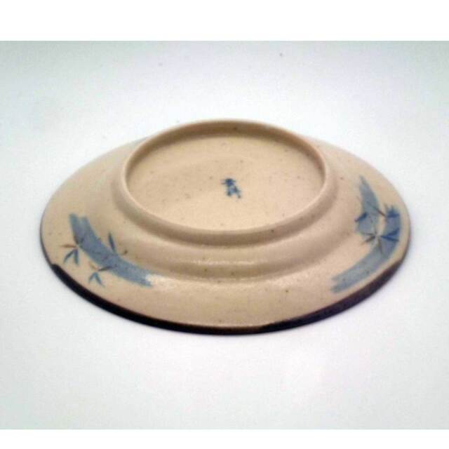 ねずみ志野 笹絵五寸五分 皿