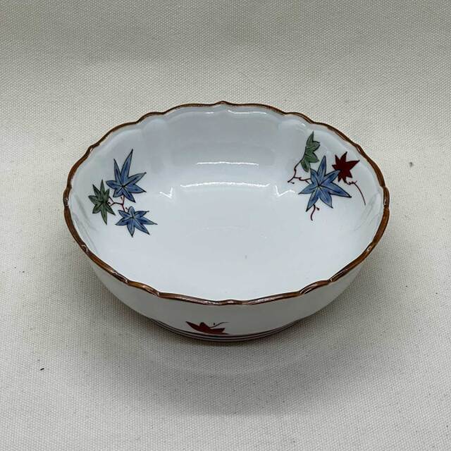 濁手錦紅葉紋輪花向付