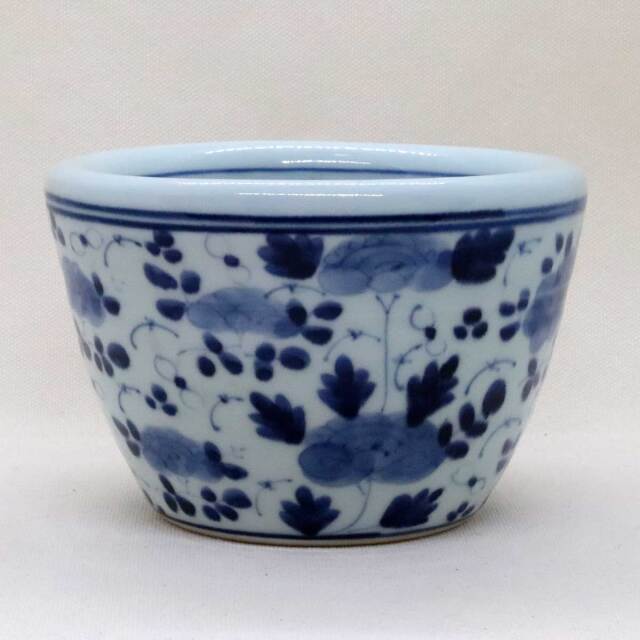 小花紋ポット小壺