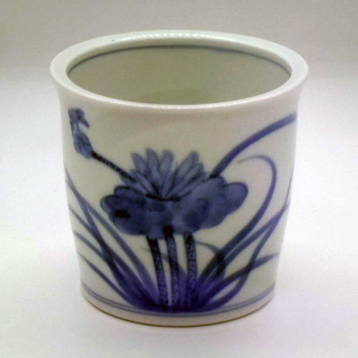 有田焼 染付 草花紋 鉢カバー