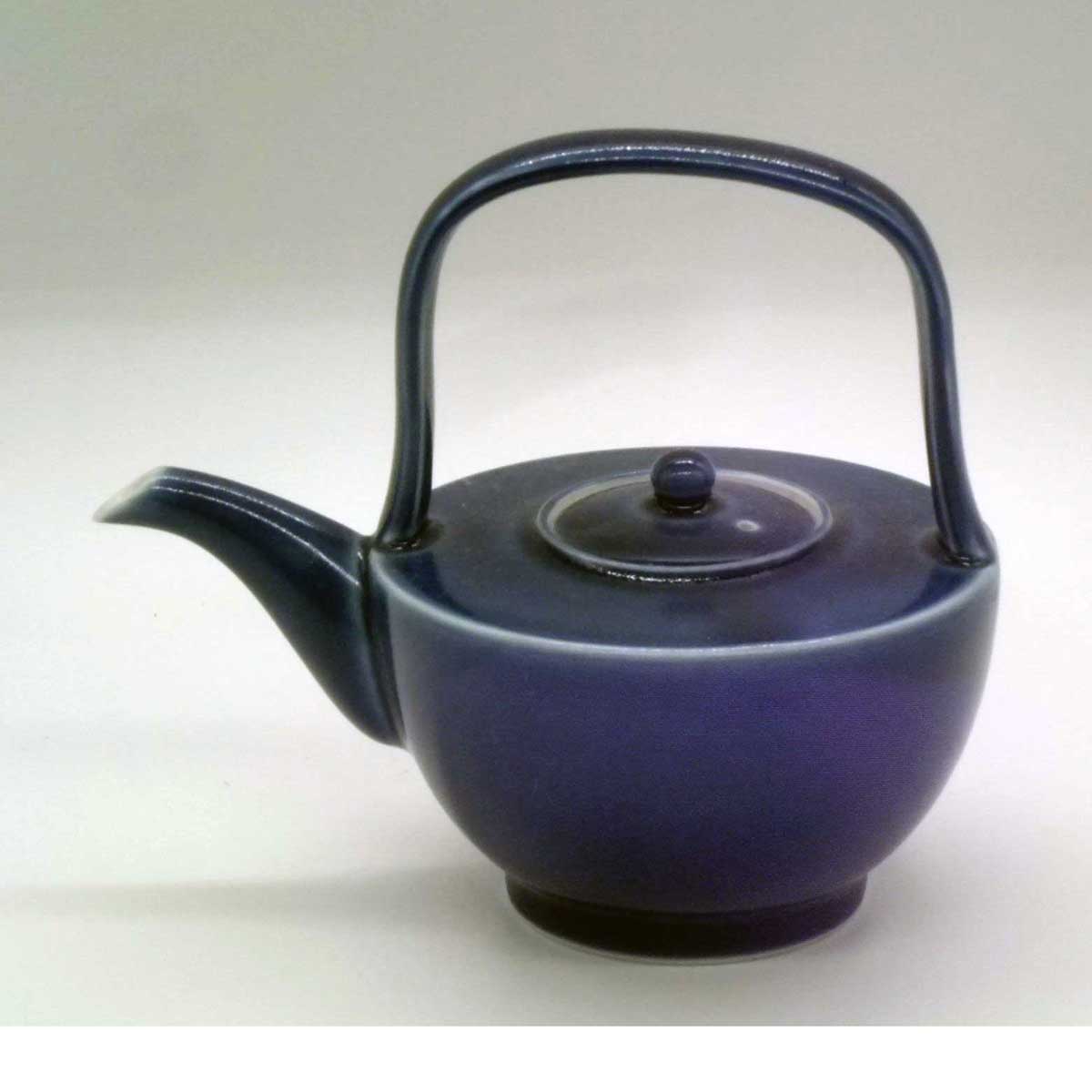 有田焼 瑠璃釉 取っ手付き 酒注ぎ