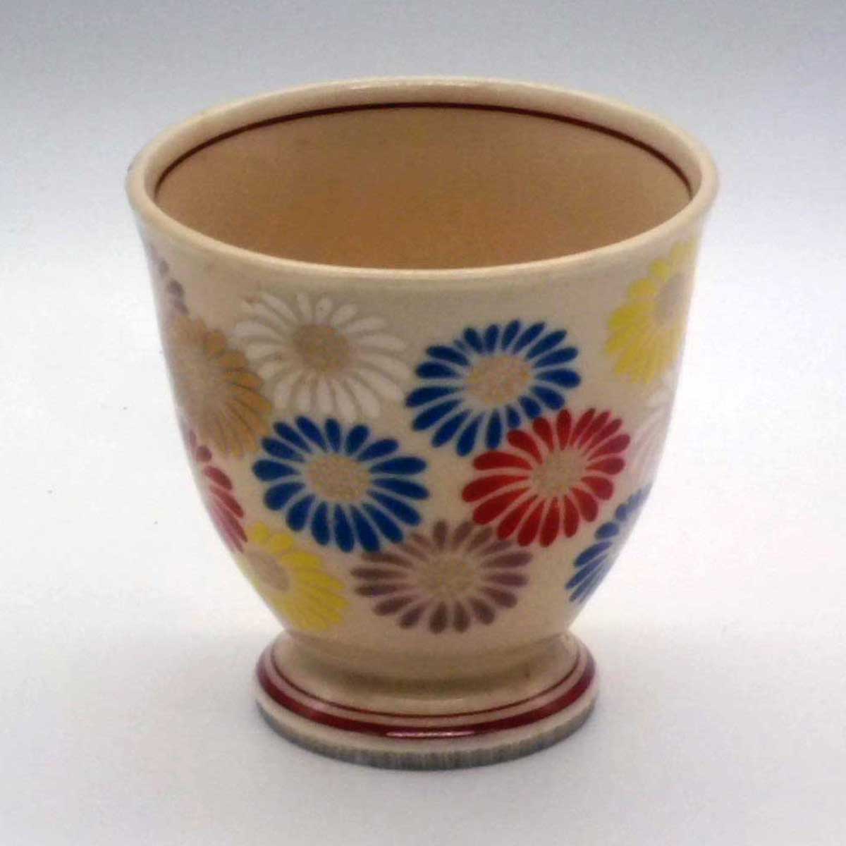 ベージュ釉 菊尽し 仙茶