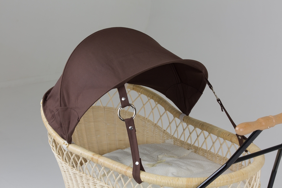 籐・ラタンの乳母車、ベビーカー/サンシェード・幌のみ/ブラウン/PP-39