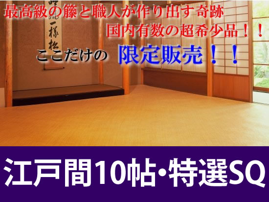 江戸間10帖　あじろ帖物・カーペット