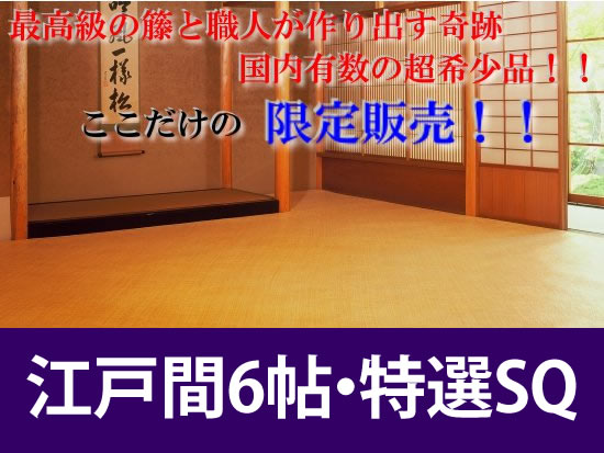 江戸間6帖　あじろ帖物・カーペット