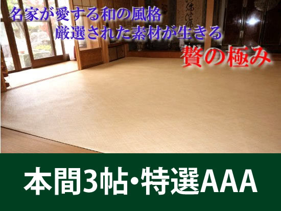 本間3帖　あじろ帖物・カーペット