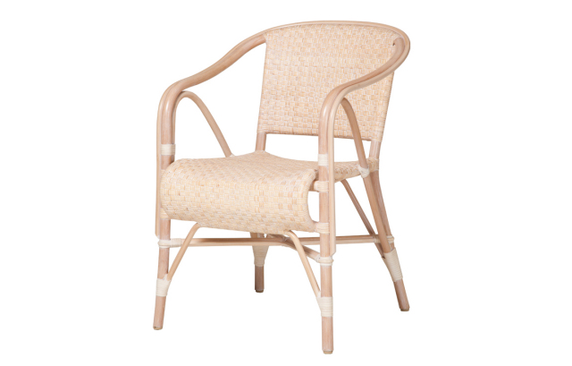 軽快なデザインのアームチェア YR-CD-886-NWW ナチュラルホワイト