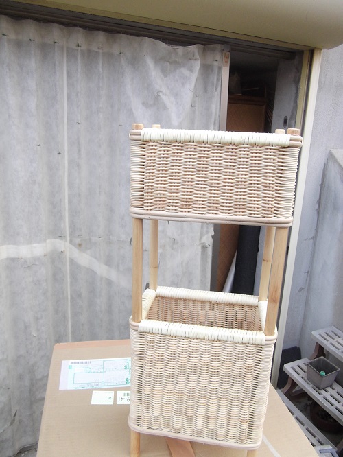 籐・ラタンの入れ/国産/当店オリジナル品/W18×D27×H70CM/KI-129