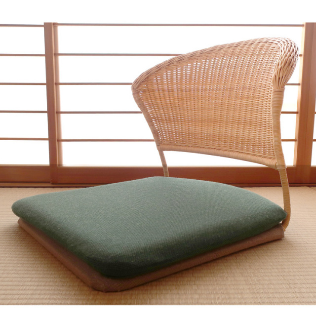 De ラタン椅子⑤ 背あたりが優しい座椅子 YR-SF-013 サイズ(cm)W:51 D:57 H