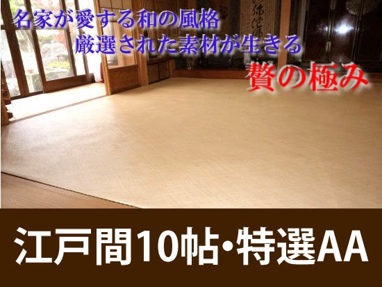 江戸間10帖　あじろ帖物・カーペット