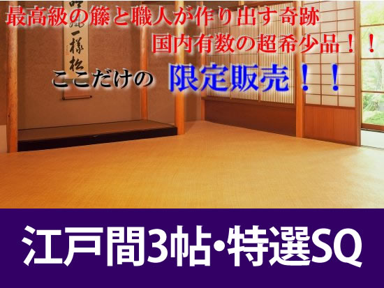 江戸間3帖　あじろ帖物・カーペット