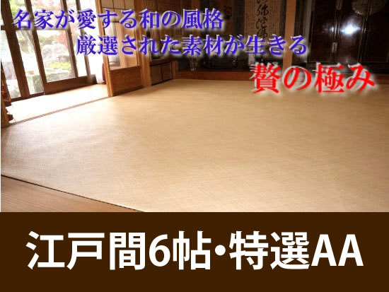 江戸間6帖　あじろ帖物・カーペット