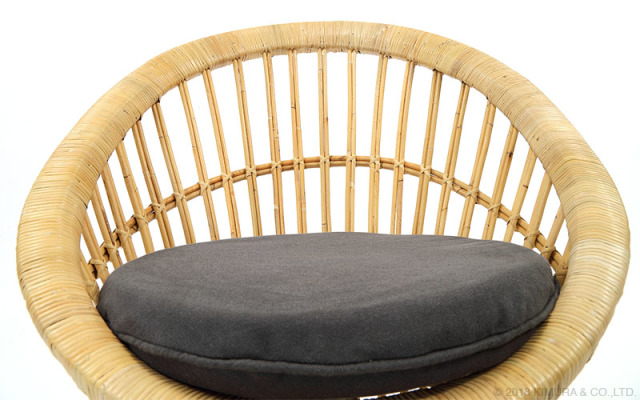 天然ラタン 籐のパーソナルリラックスチェア 椅子 | W66 D66 H79 SH40