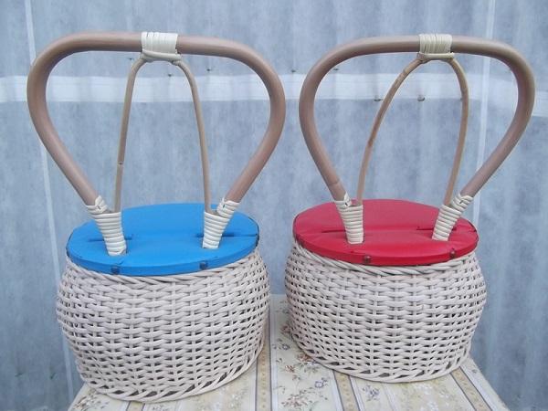 ファミリア　ラタン 収納バスケット 2個セット ファミリア ラタン 収納バスケット 2個セット ラタンバスケット 籐かご