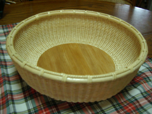 籐・ラタンのトレーバスケット/円形/深いタイプ/28CM丸高さ9.5CM