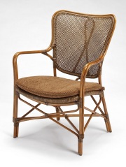 【国産・高級】おみねらたん　レトロラタン　アームチェア 楽天市場】ラタン アームチェア ハイタイプ 籐製 座椅子 椅子 チェア